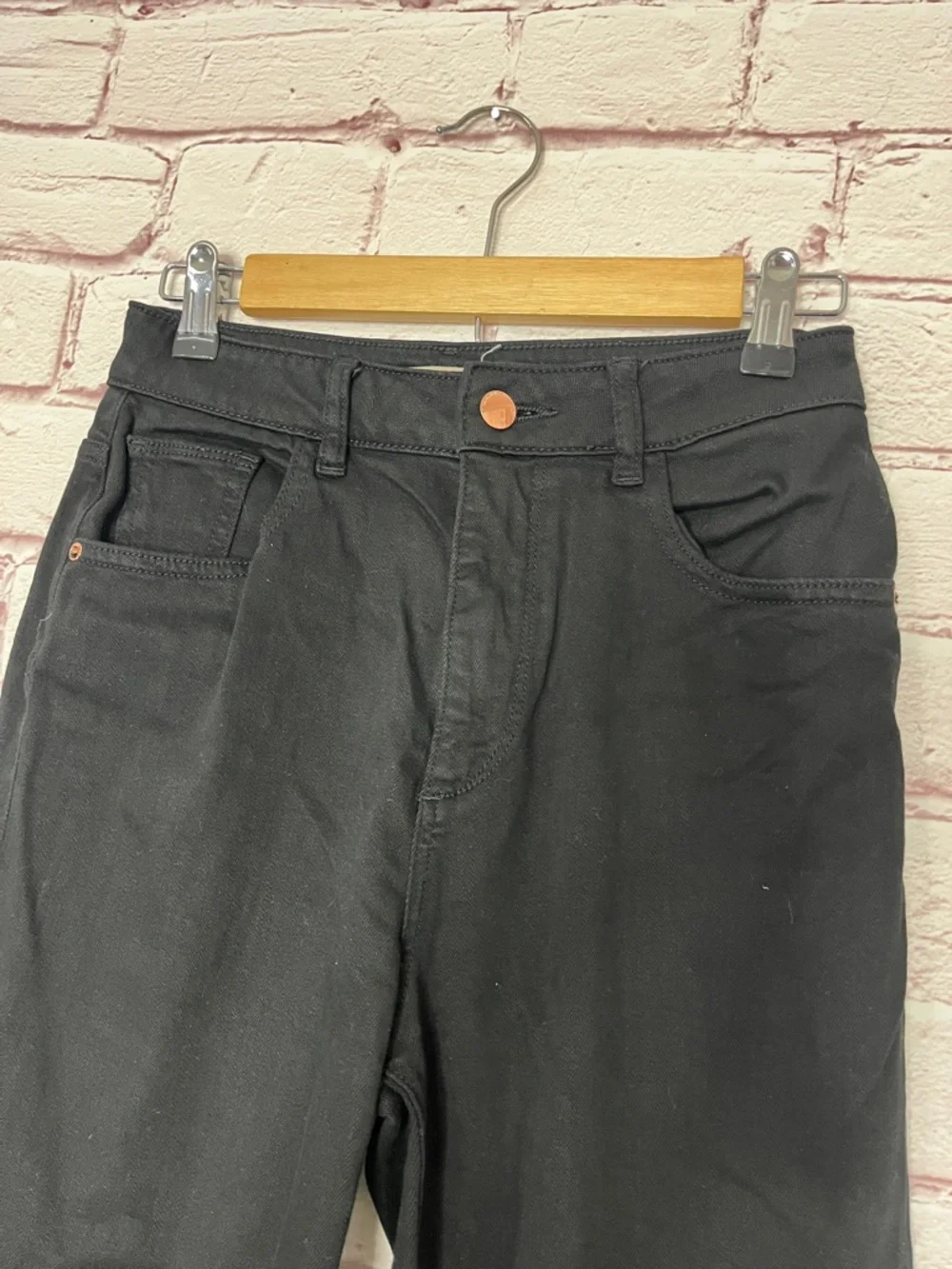 DL1961 Hepburn High Rise Wide Leg Black Jeans Size 26 Like New